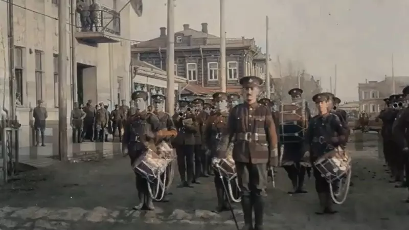 Военный оркестр Британии на Тарской. Как выглядел Омск 100 лет назад